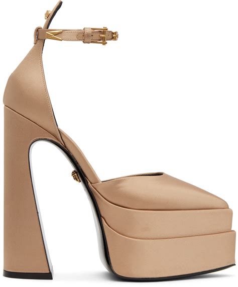 brown versace heels|Versace heels price.